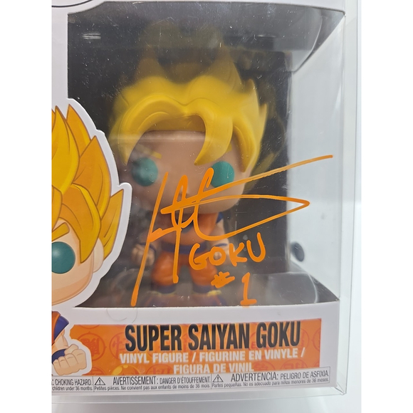Funko Pop! Vinyl: Dragon Ball - Goku (Super Saiyan) #14 Signed Ian James Corlett - Picture 2 of 8